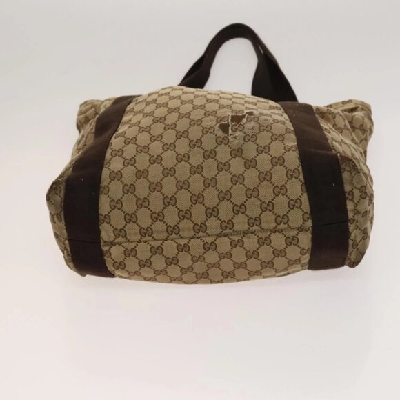 GUCCI GG Canvas Sherry Line Hand Bag 3Set Beige Black Red - Picture 7 of 16